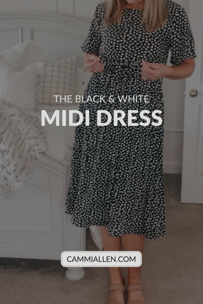 The Black And White Midi Dress My Happy Place