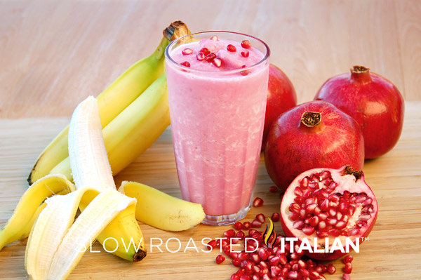 3 pomegranate smoothies
