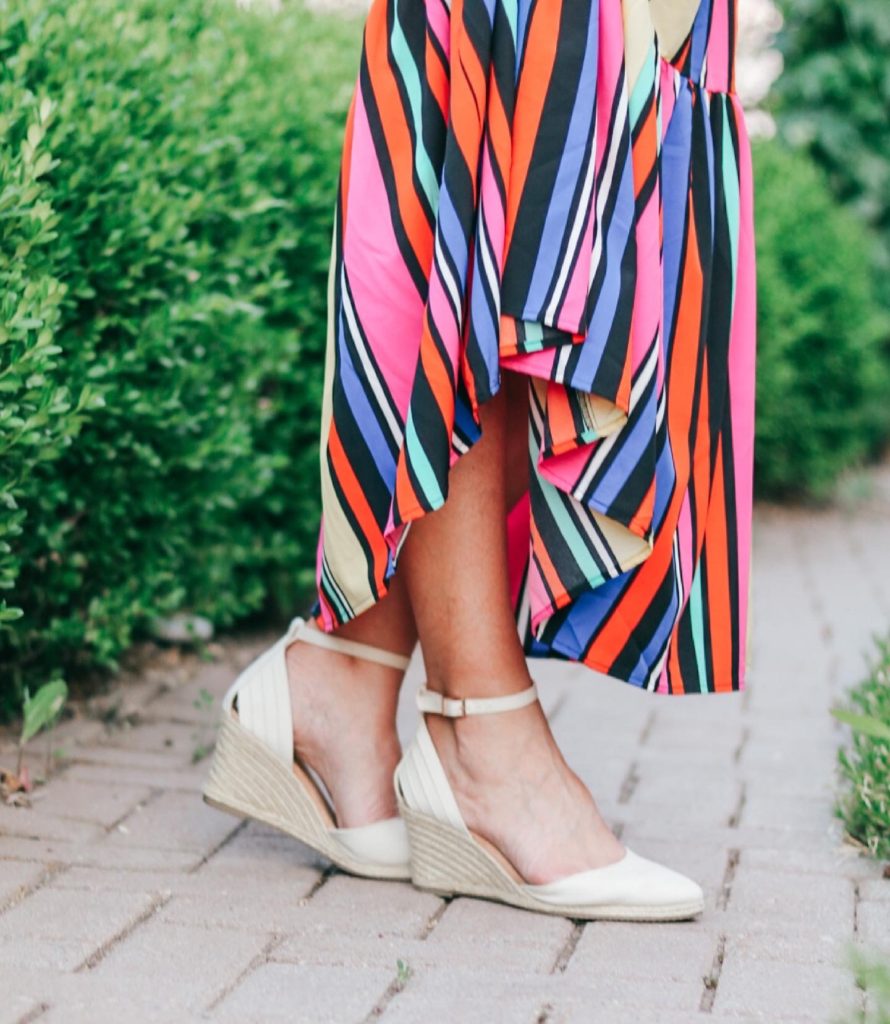 multi-stripe dress