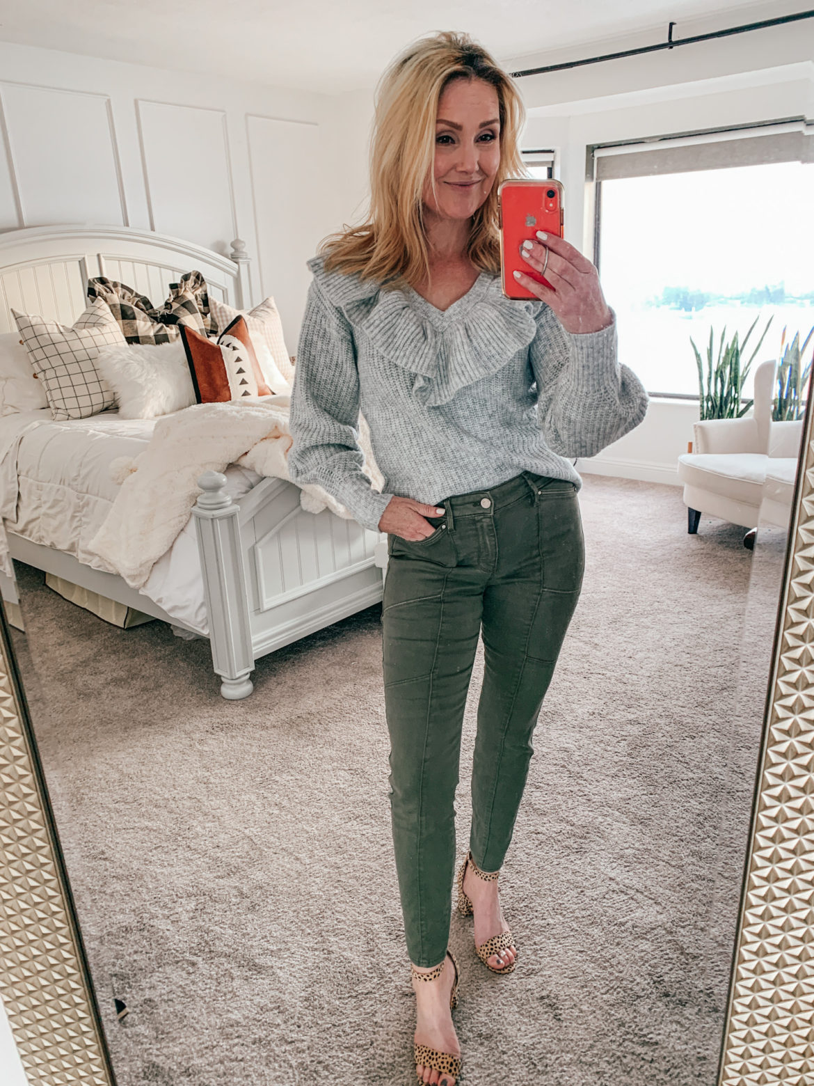 Gray Ruffle Sweater From Target... - MY HAPPY PLACE