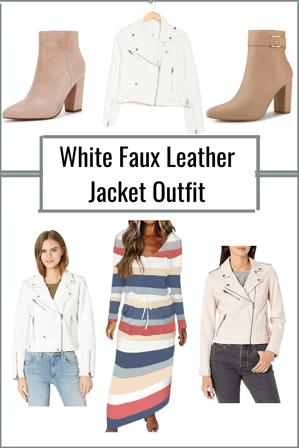 white faux leather jacket 