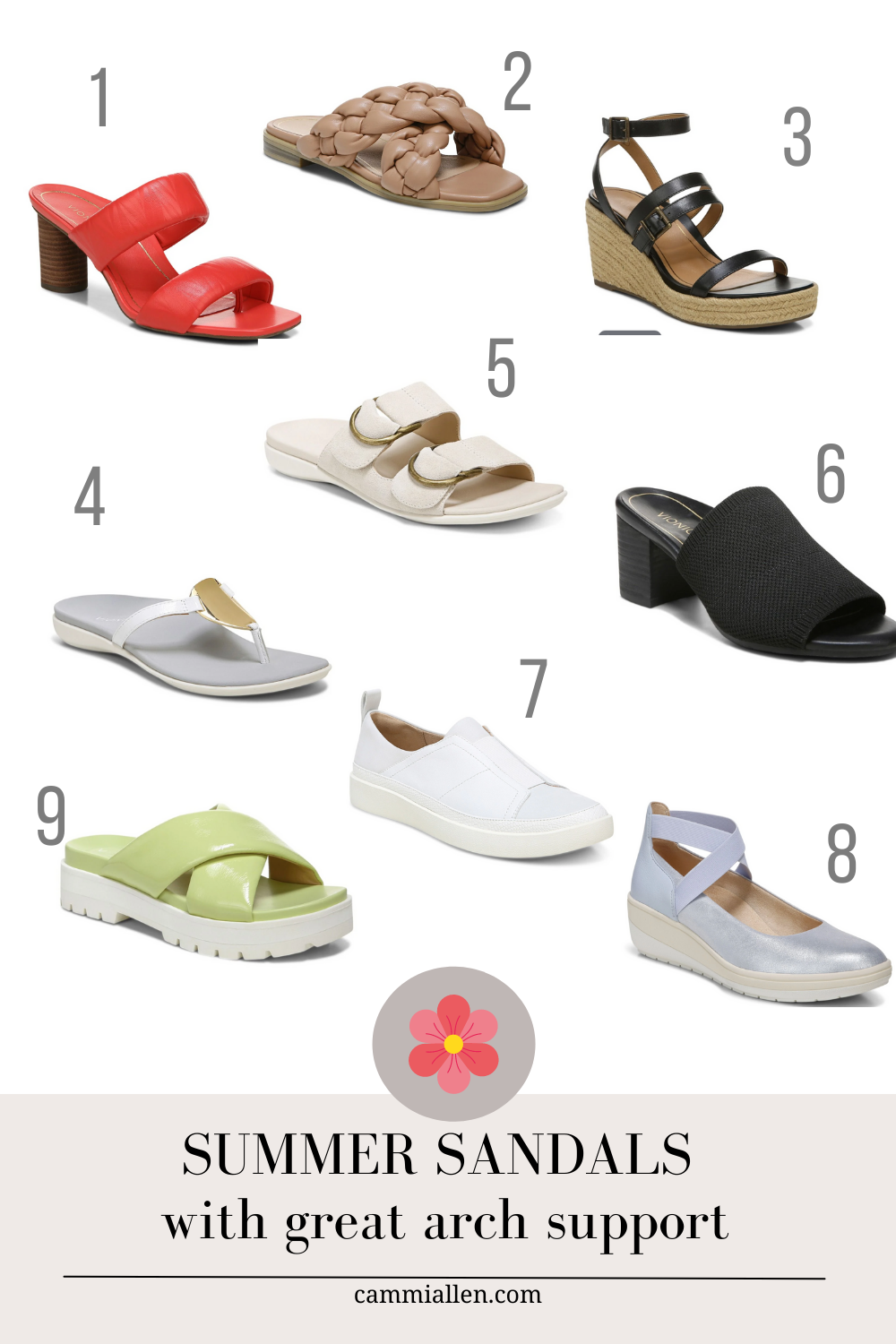 spring sandals with good arch support