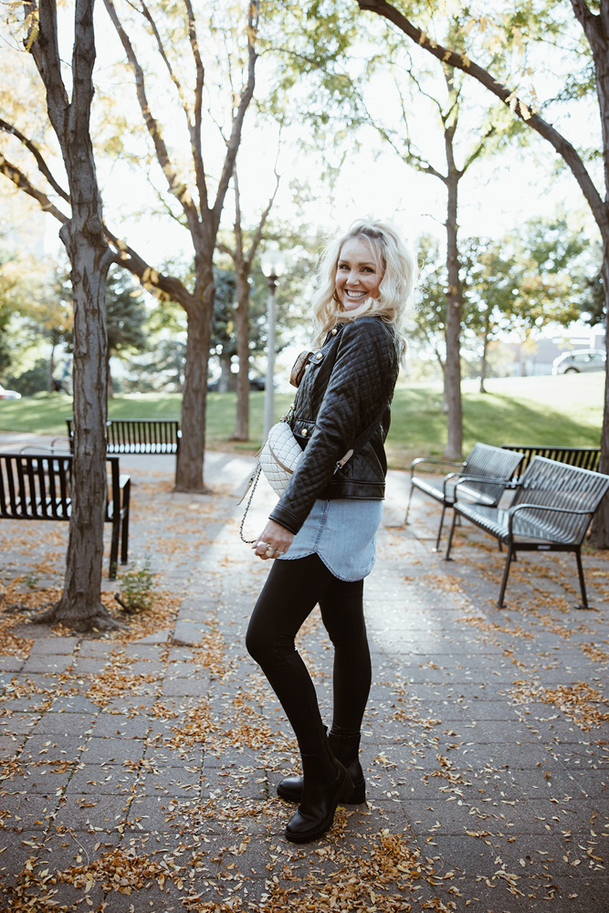 How To Wear Leather Leggings - Street Style - MY HAPPY PLACE