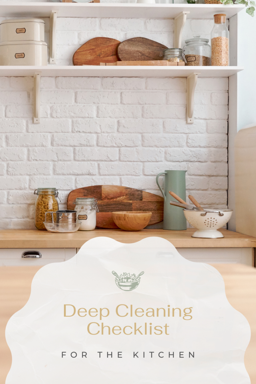 kitchen deep cleaning checklist