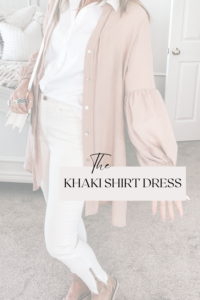 KHAKI SHIRT DRESS