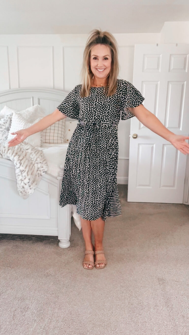 The Black And White Midi Dress... - MY HAPPY PLACE