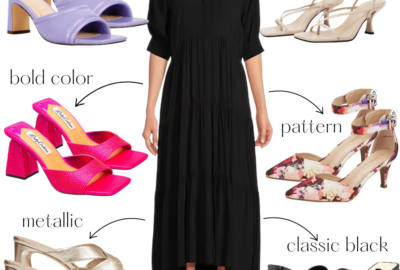 what shoes to wear with a black dress
