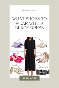 Black dress matching outlet shoes