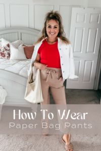 how to wear paper bag waist pants