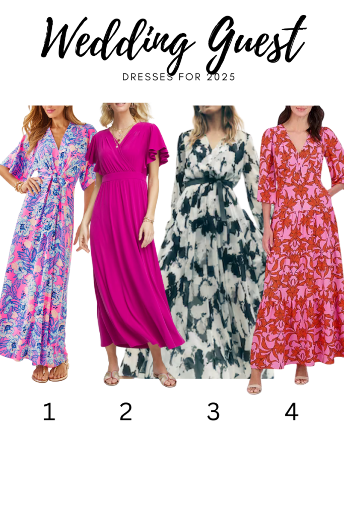 trendy wedding guest dresses