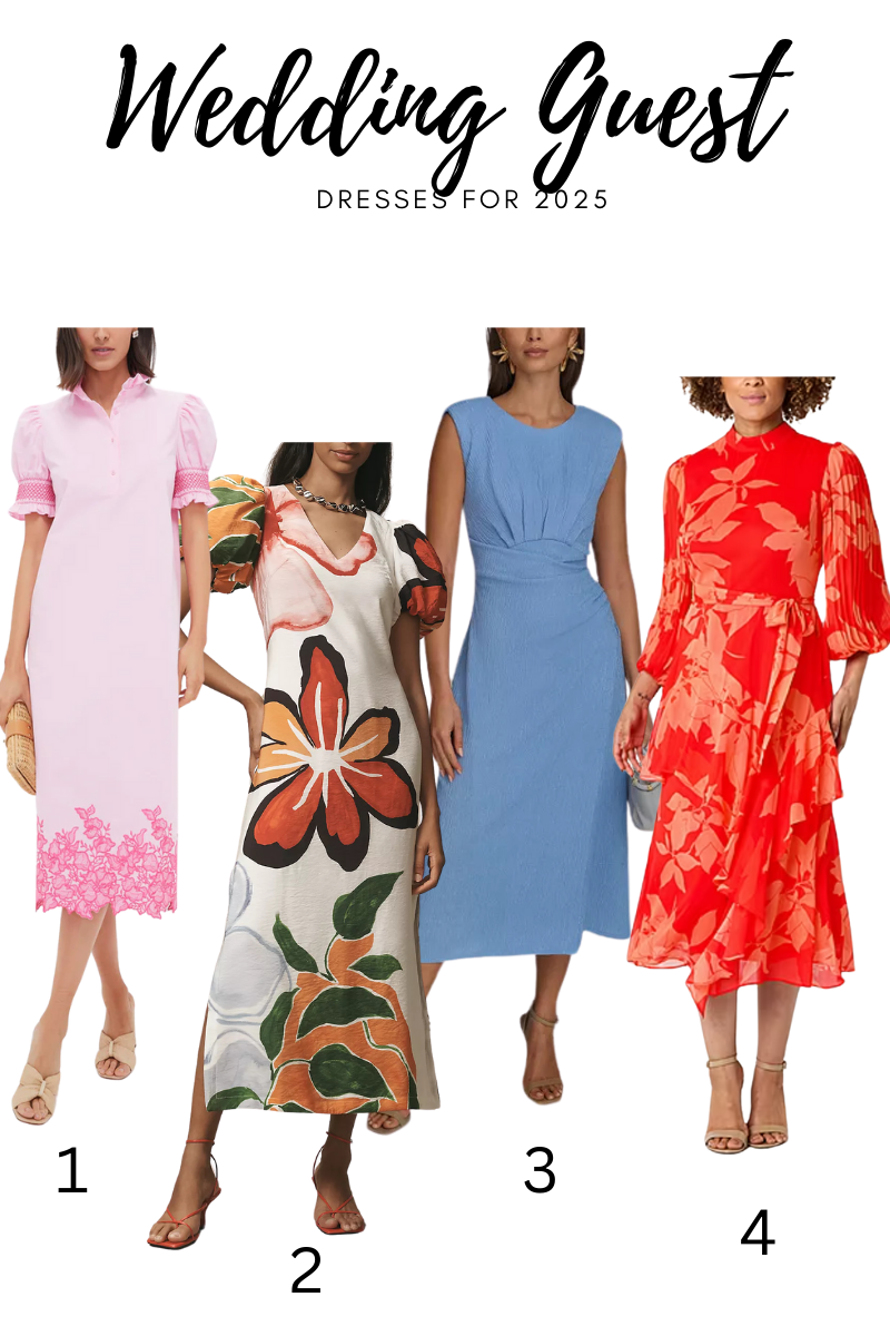 trendy wedding guest dresses